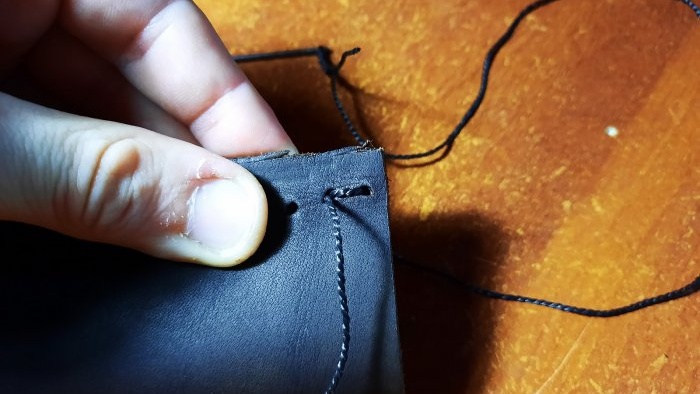 How to sew a leather knife sheath yourself