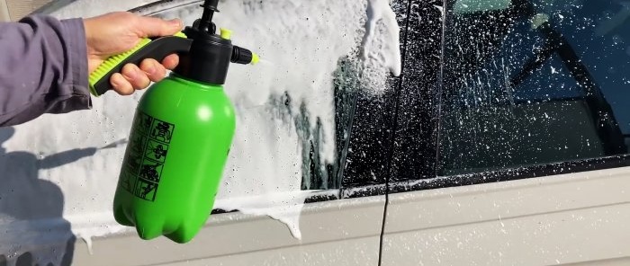 How to make a foam generator from a garden sprayer