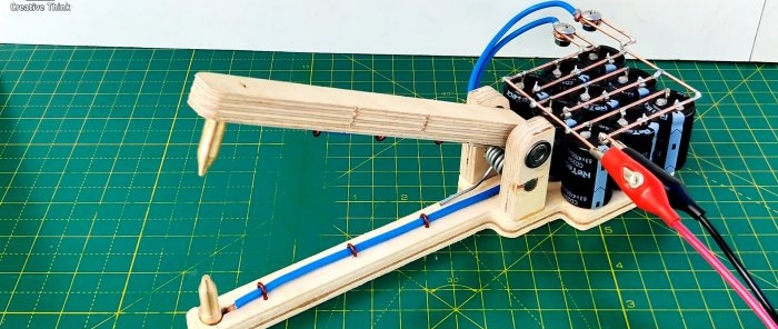 The simplest machine for spot welding on capacitors with your own hands