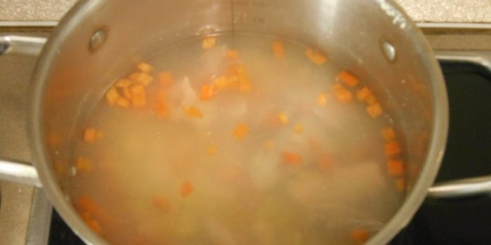 Pink salmon soup - a very quick and easy soup