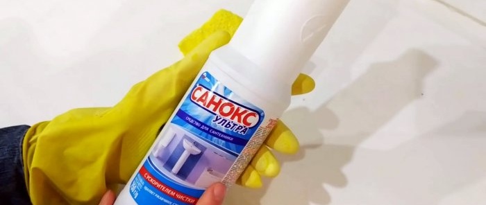 How to wash a plastic window sill from yellow glue stains and other contaminants