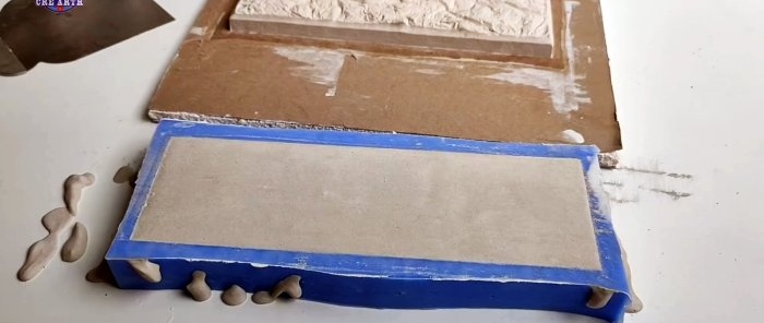 How to make your own mold for casting plaster wall tiles