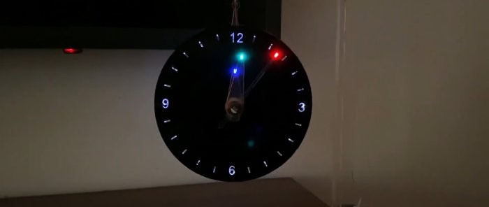 How to make an LED watch with wireless backlighting of hands and dial