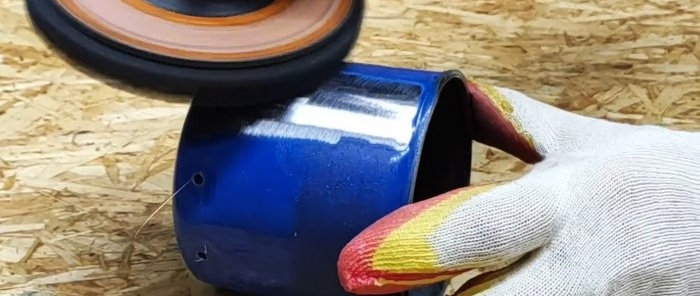 How to make a hand or tent warmer from a used oil filter