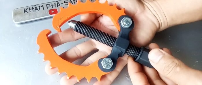 How to make a bearing and pulley puller from an old sprocket