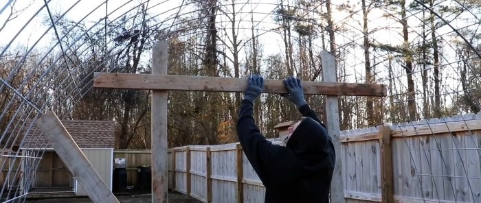 Cheap large greenhouse with your own hands from available materials