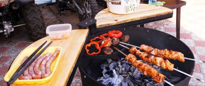 How to make a barbecue grill from a barrel