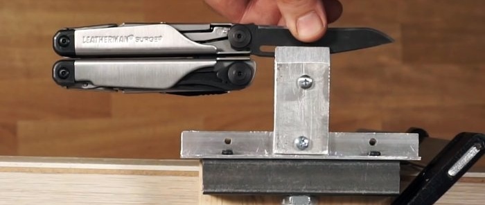 How to assemble a structure for sharpening knives from available materials