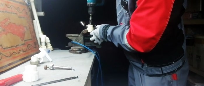 Restoring PP fittings using a homemade reamer