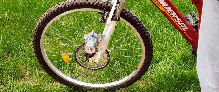 Do-it-yourself electric drive for a bicycle without unnecessary electronics