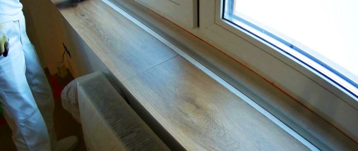 How to use leftover laminate flooring and make a window sill for almost free