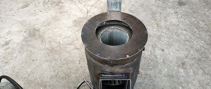 How to make a 2 in 1 wood stove from a gas cylinder with parallel heating of water