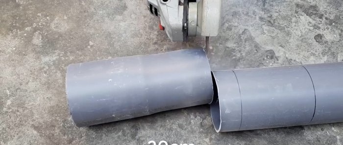 How to make a check valve for sewerage from PVC pipes