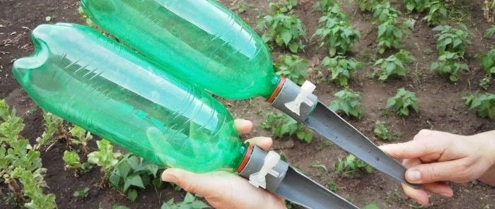 How to make a simple system for watering indoor or garden plants using PET bottles