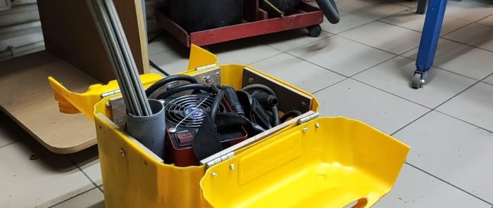 How to make a convenient case for welding equipment from a canister