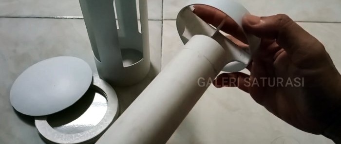 How to make a modern garden lamp for pennies from PVC pipe