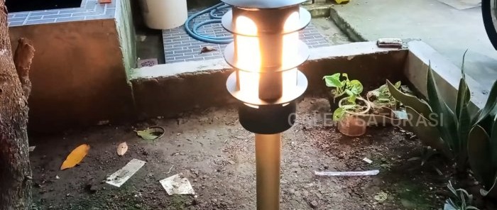 How to make a modern garden lamp for pennies from PVC pipe