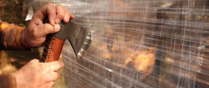 How to make a hut from plastic film to protect from bad weather in summer and severe frost in winter