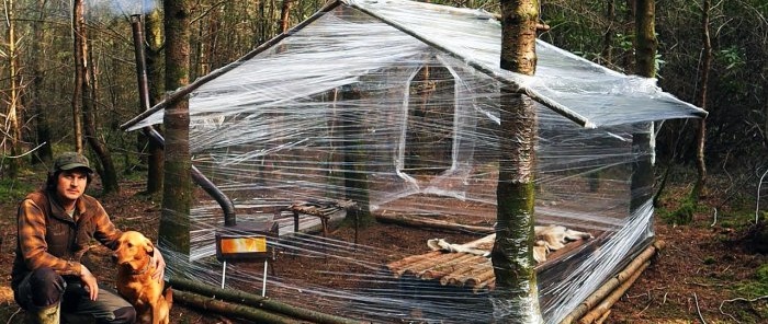 How to make a hut from plastic film to protect from bad weather in summer and severe frost in winter