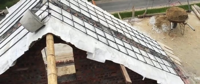 How to build a concrete roof without using mechanical means