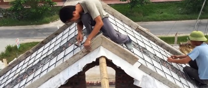 How to build a concrete roof without using mechanical means