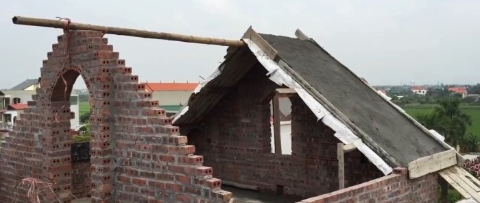 How to build a concrete roof without using mechanical means