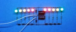 Signal level indicators on LEDs without transistors and microcircuits