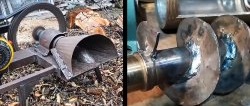 How to make an auger wood chipper from available materials