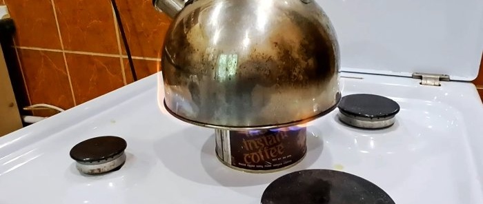 How to make a heating and cooking burner from a tin can