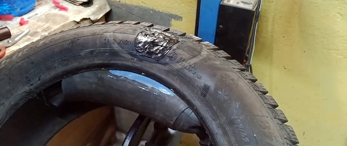 How to repair side damage to a tire without spending a lot of time and money