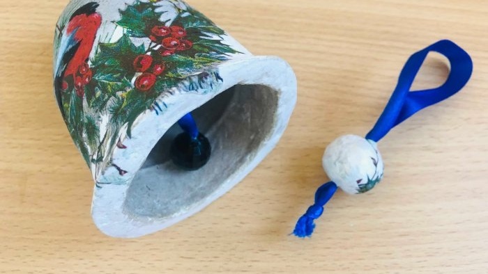 How to make a Christmas tree toy Bell from paper