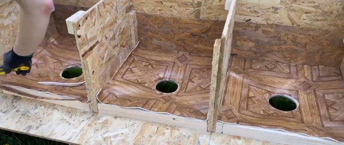 How to make chicken nests with egg receptacles from OSB