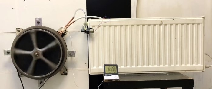 Heating using an electric motor of a washing machine