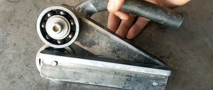 How to make sheet metal cutting shears from bearings