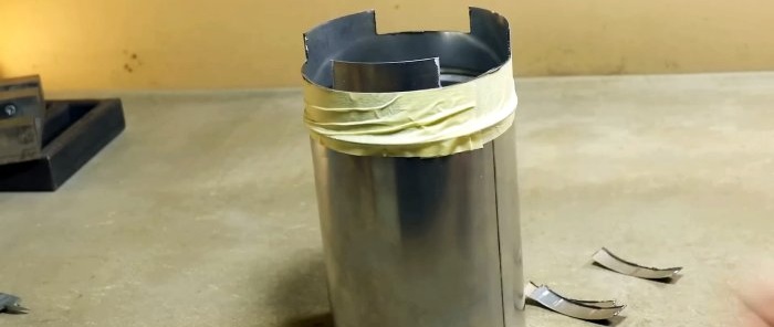 How to make a stove like a Finnish candle with adjustable flame