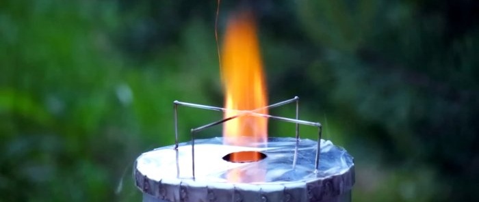 How to make a stove like a Finnish candle with adjustable flame