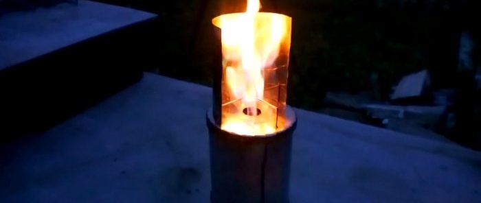 How to make a stove like a Finnish candle with adjustable flame