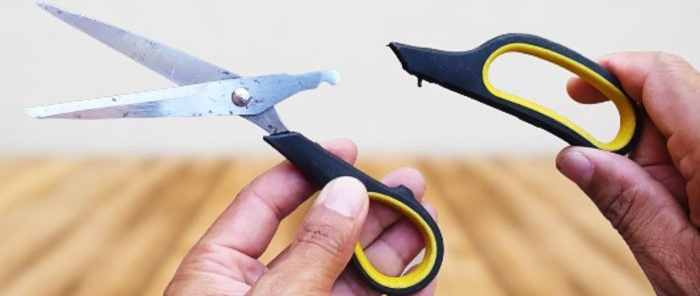 How to repair a broken scissor handle