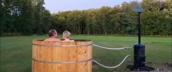 How to make a wooden bathtub heated from a wood boiler