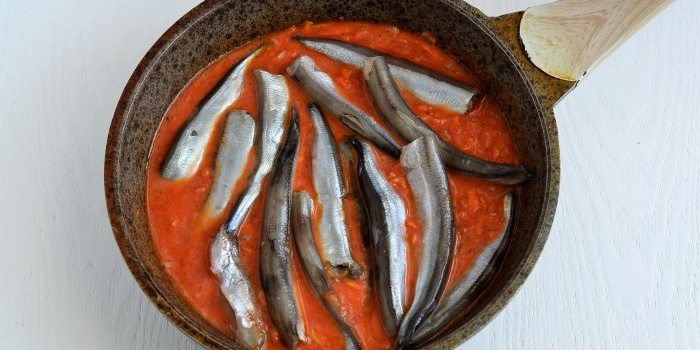 Capelin in tomato sauce