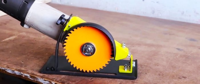 How to make a hand-held circular saw from a grinder using simple and affordable materials