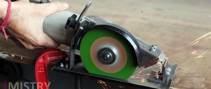 How to make a hand-held circular saw from a grinder using simple and affordable materials