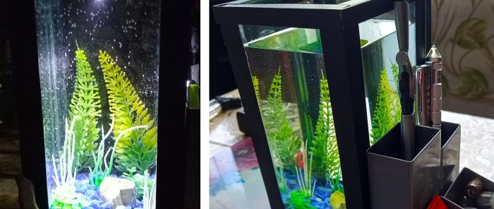 How to make a tabletop aquarium organizer with lighting