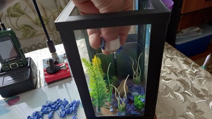 How to make a tabletop aquarium organizer with lighting