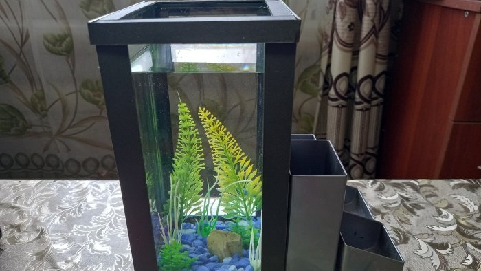 How to make a tabletop aquarium organizer with lighting