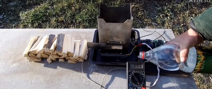 How to make a mini thermal power plant for a fire Lighting and charging gadgets far from civilization