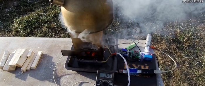 How to make a mini thermal power plant for a fire Lighting and charging gadgets far from civilization