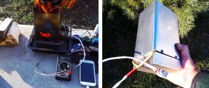 How to make a mini thermal power plant for a fire Lighting and charging gadgets far from civilization