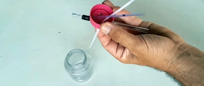 How to make a mini paint gun from a ballpoint pen