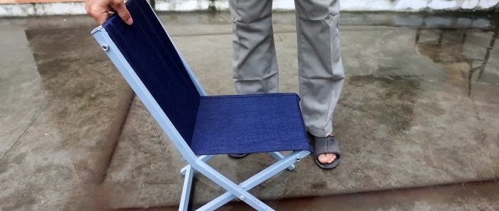 How to make a simple and lightweight folding chair from profile sections